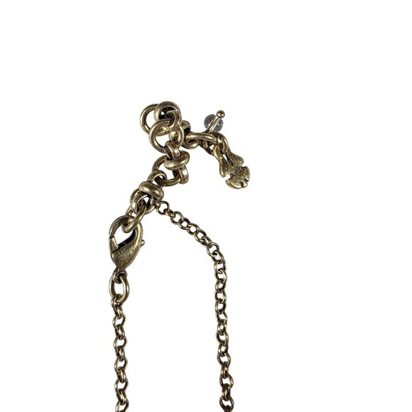 Gold-Tone Pendant Necklace Lucky Brand Chain Lobster Clasp Mandala retro - Picture 4 of 5